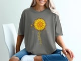 Pickleball Comfort Colors Shirt, pickleball Sunflower Floral Watercolor Print, Vintage Graphic Tee thumbnail 5