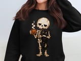 Skeleton Cat and Coffee Tee or Sweatshirt thumbnail 14