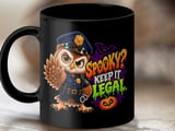 Spooky Keep It Legal Police Owl Mug thumbnail 9