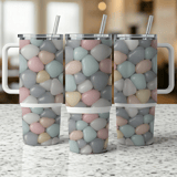 Pastel Pebble Pattern, 40oz Tumbler Sublimation Wrap, Seamless Distressed Tapered Design, Digital Download thumbnail 3