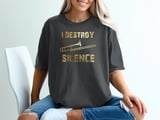 I Destroy Silence Trombone Graphic Tee thumbnail 1