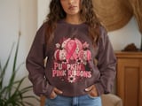Pumpkins Pink Ribbons Faux Patchwork Tee thumbnail 20