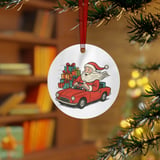 Vintage Santa Sports Car Ornament thumbnail 2