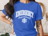 Emergency Department Gingham ER Nurse T-Shirt: Paramedic Star of Life thumbnail 1