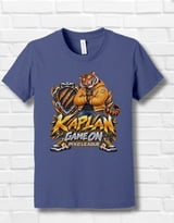Kaplan Tiger Game On Youth Gaming T-Shirt, Boys Girls Gamer Tee, Orange Tiger Graphic Shirt, Pixo League thumbnail 6