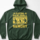 Pickleball Gildan Fleece Hoodie, Playing Pickleball Improves Memory What's The Score, Court Pullover thumbnail 5
