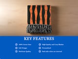Distressed Orange Black Stripe Velveteen Blanket | Spooky Halloween Woven Throw Pillow | Grunge Fall Decor Gift thumbnail 13