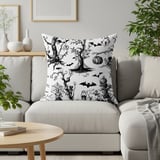 Gothic Toile Woven Blanket, Vintage Halloween Throw Pillow Spooky Skeleton Skull Decor, Dark Academia Cottagecore Tapestry Blanket thumbnail 6