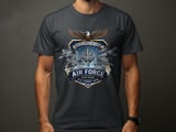United States Air Force Shirt, Fighter Jet Emblem USAF Tee, Military Veteran Gift, Patriotic Aviation Enthusiast T-Shirt for Him Her thumbnail 8