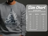 Sailing Ghost Crewneck Sweatshirts Vintage Maritime Sailor Boat Fair Wind Foul Omen Graphic Print thumbnail 7