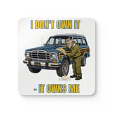 Grand Wagoneer Corkwood Coaster Set, Car Lover Gift, The Waggy Coaster Set, Classic Car, Vintage Car Art, Auto Enthusiast Coaster thumbnail 4