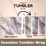 Purple Marble Gold Veins Tumbler Design, Digital Paper, Floral Watercolor Background, Junk Journal, Printable Png, Scrapbooking thumbnail 7