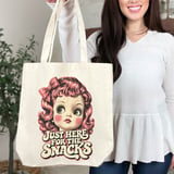 Just Here For The Snacks Tote Bag thumbnail 8