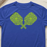 Pickleball Sport-Tek Performance Tee, Crossed Pickleball Paddle Mosaic Graphic, Athletic Court Apparel thumbnail 7