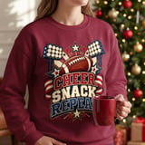 Cheer Snack Repeat Football Tee thumbnail 12
