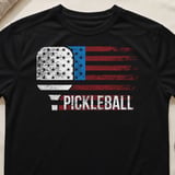Pickleball Sport-Tek Performance Tee, Pickleball USA Flag Distressed Graphic, Performance Court Apparel thumbnail 1