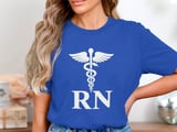 Registered Nurse Rod of Asclepius T-Shirt: Medical Profession Healthcare RN Tee thumbnail 8
