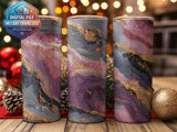 20 oz Skinny Tumbler Wrap, Geode Sublimation Design, Straight and Tapered, Digital Download, Tumbler, Glittering Gold Veins, Resin Art thumbnail 2