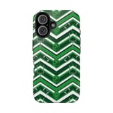 Football Tote Bag: Green Chevron, Sporty Phone Case, Repeating Pattern thumbnail 5