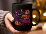 I'd Rather Be The Villain Black Cat Mug thumbnail 13