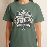 Officially Retired T-Shirt | Vintage Retirement Gift for Men & Women | Relaxation & Freedom Beach Life Tee | Grandpa Dad Tee thumbnail 8