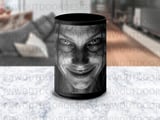 Horror Mug Wrap Digital Design, Scary Creepy Face Sublimation PNG, Halloween Spooky Goth Coffee Cup Gift, Dark Aesthetic Digital Download thumbnail 5