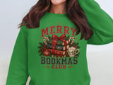 Merry Bookmas Club Christmas Graphic, Cozy Bookish Holiday Art, Book Lover Christmas Gift, Reader Winter Design, Retro Book Club Merch thumbnail 5