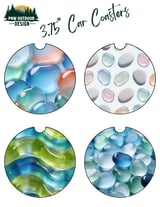 40oz Tumbler Sublimation Wrap, Seamless Pebble Digital Paper, Distressed Tapered Design, Abstract Stones Pattern, Print File thumbnail 6