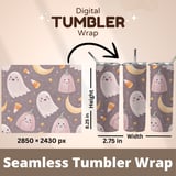 Kawaii Ghost & Pumpkin Wonderland Digital Size Bundle Png thumbnail 7
