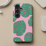Pink Monstera Leaves MagSafe® Phone Case thumbnail 7