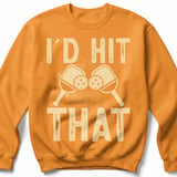 Pickleball Gildan Crewneck Sweatshirt, I'd Hit That, Court Warm Up thumbnail 9