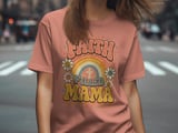 Faith Filled Mama Retro Christian Design | Groovy Rainbow Cross Digital Graphic | Vintage Style Spiritual Other thumbnail 8