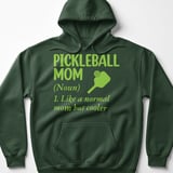 Pickleball Gildan Fleece Hoodie, Pickleball Mom (Noun) 1. Like a Normal Mom but Cooler, Court Pullover thumbnail 5