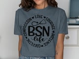 BSN Life Stethoscope Circle Graphic T-Shirt thumbnail 11