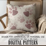 Cozy Paw Print Pattern Digital Size Bundle Png thumbnail 5