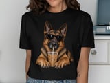 Cool German Shepherd Iced Coffee Tee thumbnail 1