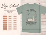Be Still And Let Me Overthink It T-Shirt, Christian Overthinker Faith Tee, Cottagecore Book Lover Gift, Spiritual Graphic Tee thumbnail 11