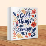 Good Things Are Coming Canvas Wrap, Floral Wall Decor, Positive Affirmation Art, Motivational Wall Art, Home Decor, Gifts for Her thumbnail 6