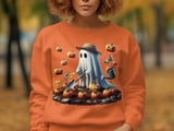 Spooky Gardener T Shirt, Ghost Pumpkin Patch Tee, Halloween T Shirt, Cute Ghost Design, Fall Apparel, Autumn T Shirt, Harvest Season Top thumbnail 1