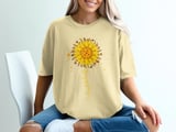 Pickleball Comfort Colors Shirt, pickleball Sunflower Floral Watercolor Print, Vintage Graphic Tee thumbnail 13