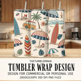 Retro Beach Day Digital Size Bundle Png thumbnail 1