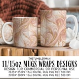 Pink Marble Gold Tumbler Design, Watercolor Flower Digital Paper, Floral Junk Journal, Printable Tumbler PNG, Scrapbooking Paper Digital thumbnail 4