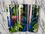 Dark Floral Tumbler Wrap PNG, Bleeding Heart Sublimation Design, Seamless 20oz Skinny Tumbler Digital Download for Crafters thumbnail 7
