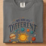 Teacher Appreciation Shirt, We Are All Different But In This School We All Shine Together Planets Space Vintage T-Shirt Sweatshirt thumbnail 10