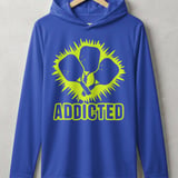 Pickleball Sport-Tek Performance Hood, Addicted Neon Paddles Burst Print, Court Sun Defense Lightweight Hoodie thumbnail 4