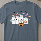 Ghost Nurse Halloween Tee thumbnail 1