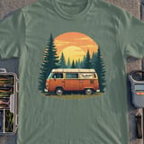 Overthinkers Camping Club Vintage Design Tee thumbnail 5