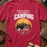 Weekend Forecast Camping T-Shirt thumbnail 4