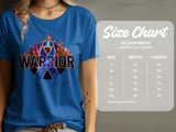 Cancer fighting t-shirt, Warrior Ribbon Tee, Blue Ribbon Support, Prostate Cancer Awareness, Fundraiser Shirt, Cancer Survivor Gift thumbnail 2