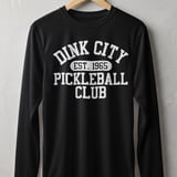 Pickleball Sport-Tek Long Sleeve Tee, Dink City Est. 1965 Pickleball Club, Sun Shield Shirt thumbnail 1